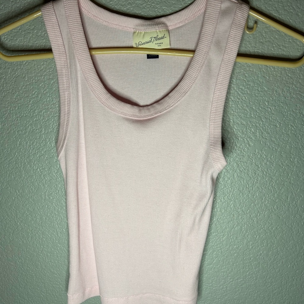 Universal Thread Cream Fitted Sleeveless Tank Top